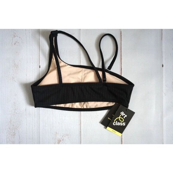 Art Class Girls' Black 'Stay a While' Solid Bikini Swim Top - Size L, NWT - Picture 5 of 7